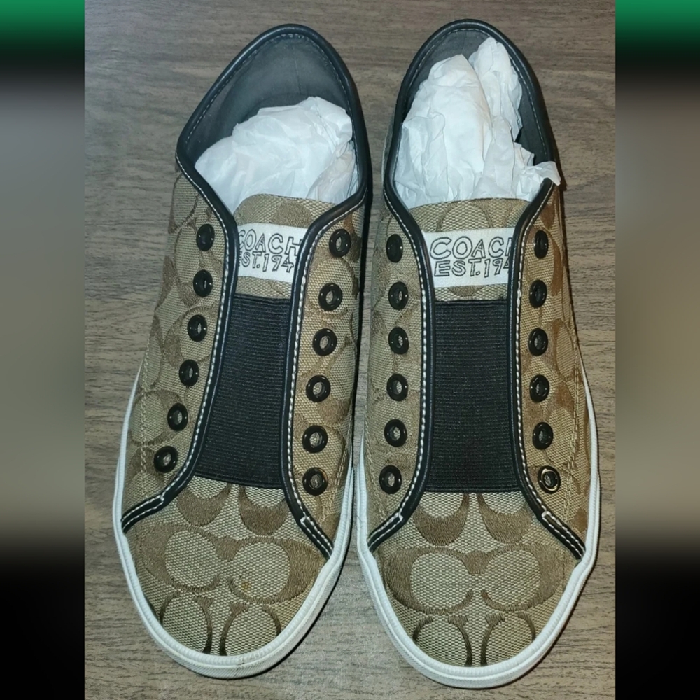 Coach Signature Barrett Slip-On Tennis Shoes